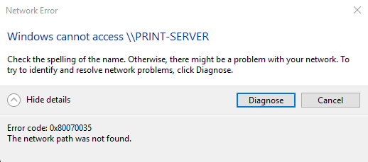 Windows Access Error